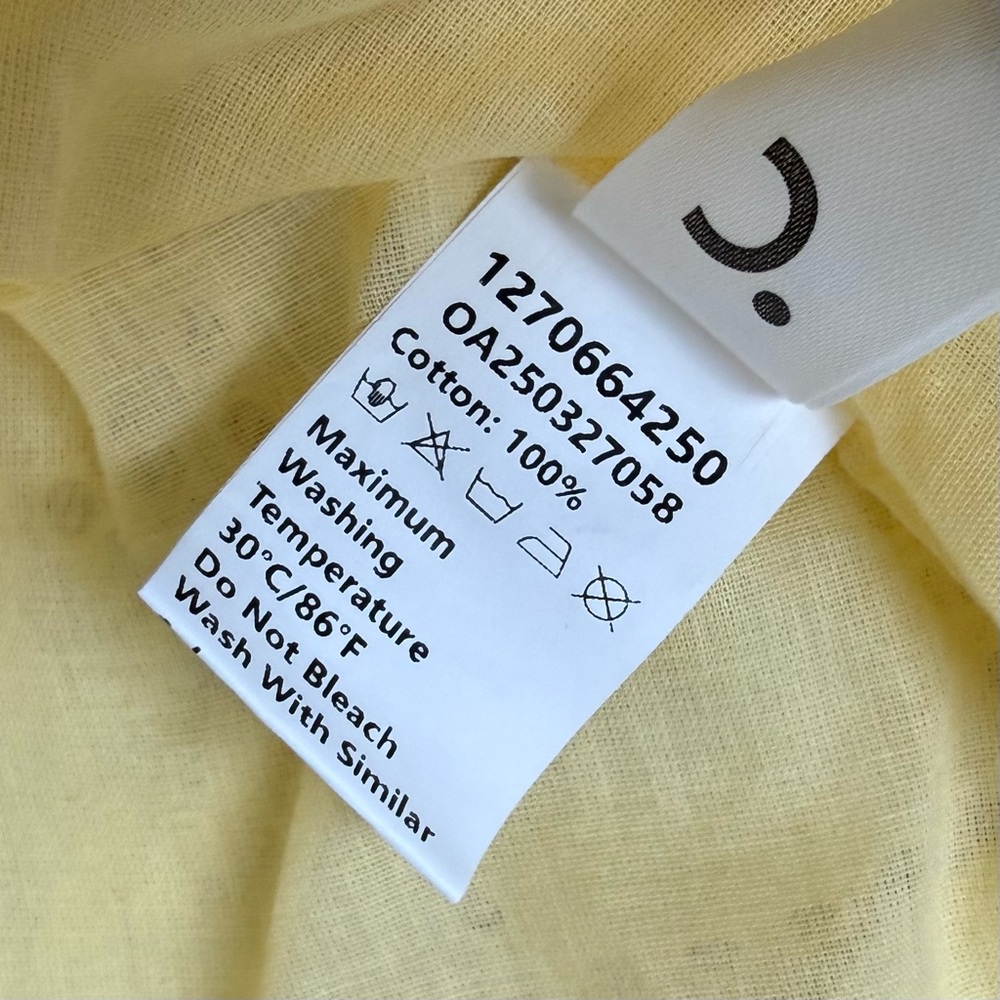 Commense Yellow Cotton Eyelet Maxi Dress XS Backless Adjustable Straps NWT - Picture 10 of 12